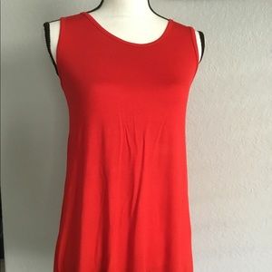 Red Sleeveless size Small shift dress.